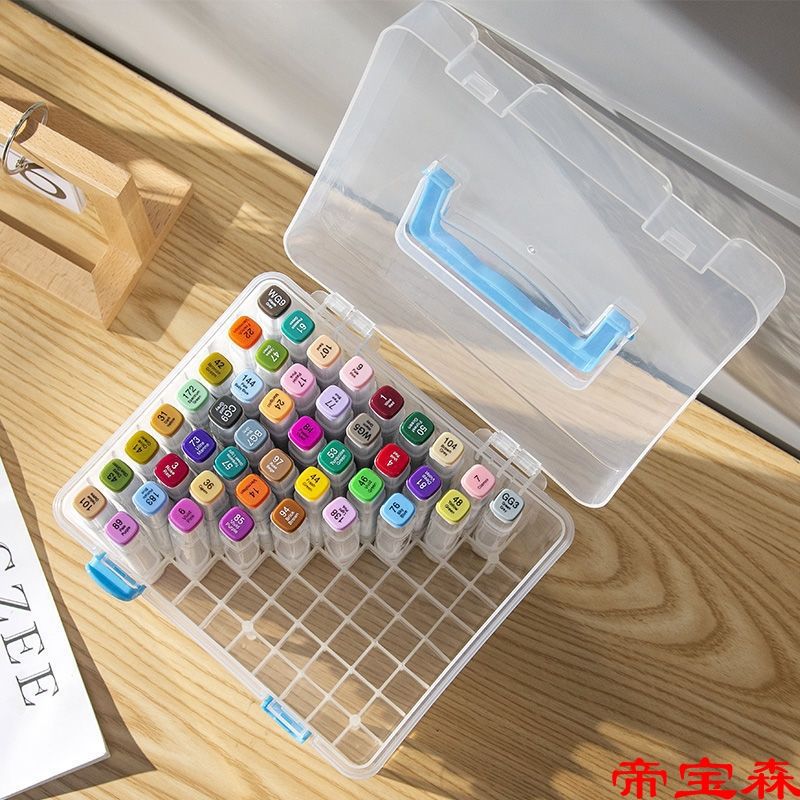 thickening marker pen Box storage box 80 Fine Arts Dedicated Simplicity Plastic transparent Box portable multi-function