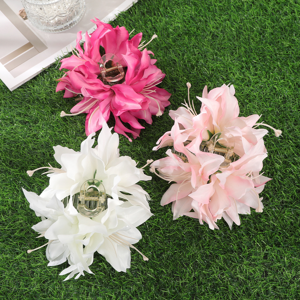 Spring&Summer Season Lady Women's Flower Mixed Materials Hair Claws