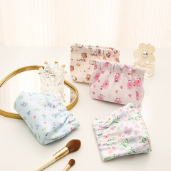 かわいい風化粧バッグ防水弾性シートプリント収納バッグ携帯口紅ミニ収納小銭入れバッチ