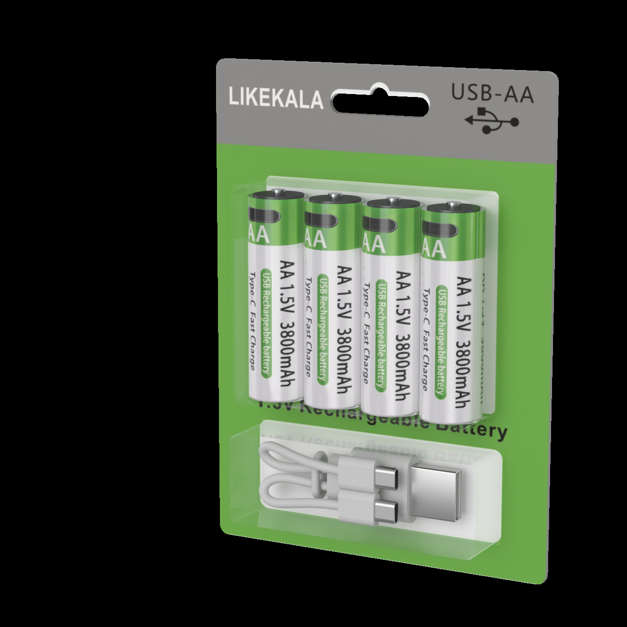 Batería recargable AA AA Batería recargable TYPE-C1.5V USB Batería de batería de litio de presión constante Batería de control remoto