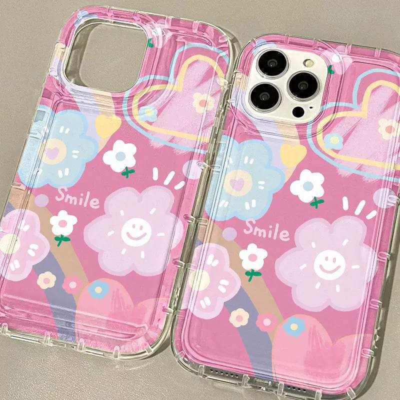 Apple, милый совместимый чехол для телефона, iPhone 12, подушка воздуха, цветочный, iphone, 13