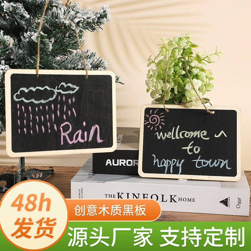 Мини-деревянная доска, подвесное украшение, доска для сообщений, домашняя доска для рисования, табличка для дверной подставки, доска для рисования