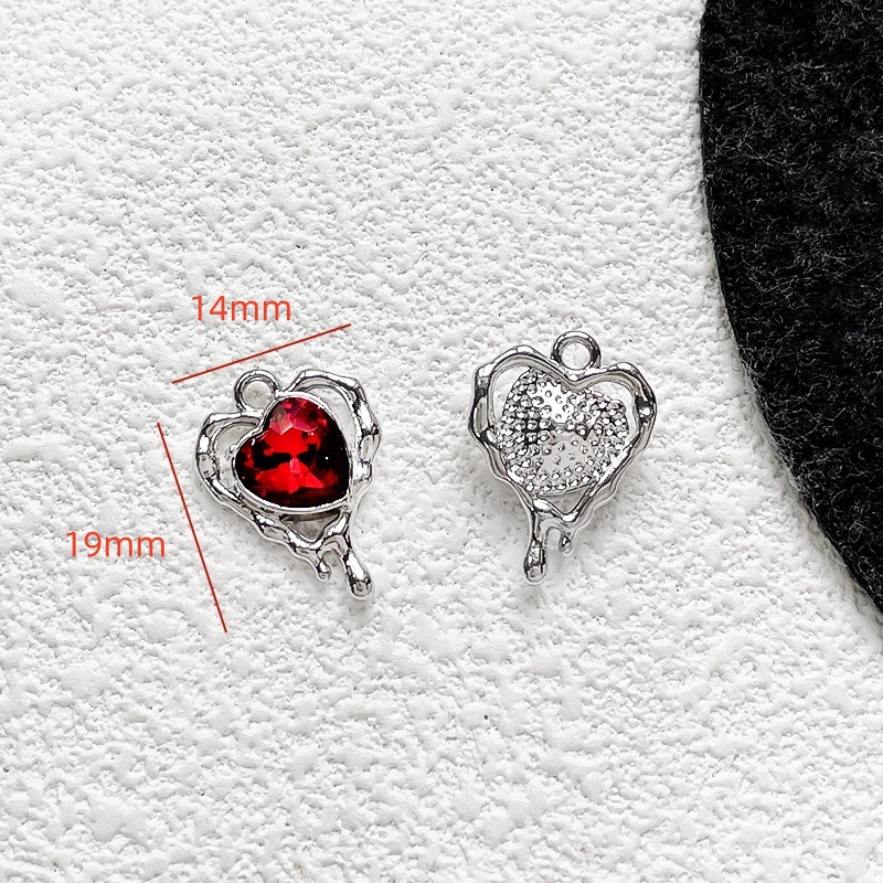 8g Weight Pendant Jewelry Making Type 16*15mm Jewelry Making Size DIY Jewelry Accessories Classification 1 Piece Quantity Alloy Material Heart Shape, Lines Pattern Plating Design Elegant, Lady, Simple Style Style 1 Piece 16*15mm Alloy Heart Shape Lines Pendant 10
