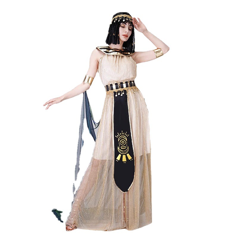 Adulto antiguo Egipto Cleopatra Halloween Cosplay traje mascarada reina etapa rendimiento traje
