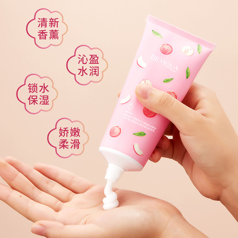 Crema Corporal Hidratante de Durazno y Vitamina E Antiresequedad para Cuidado Corporal