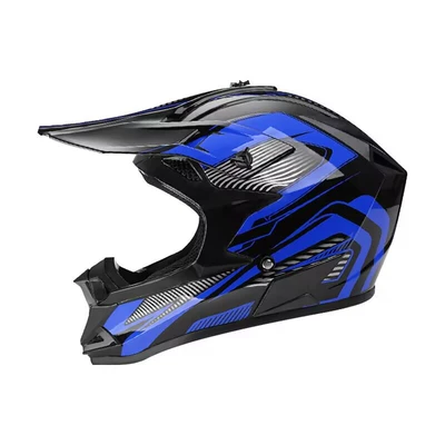 Motosiklet kaskı (dəbilqə) | mountain bike riding - blue-lines-goggles-gloves-and-mask-s