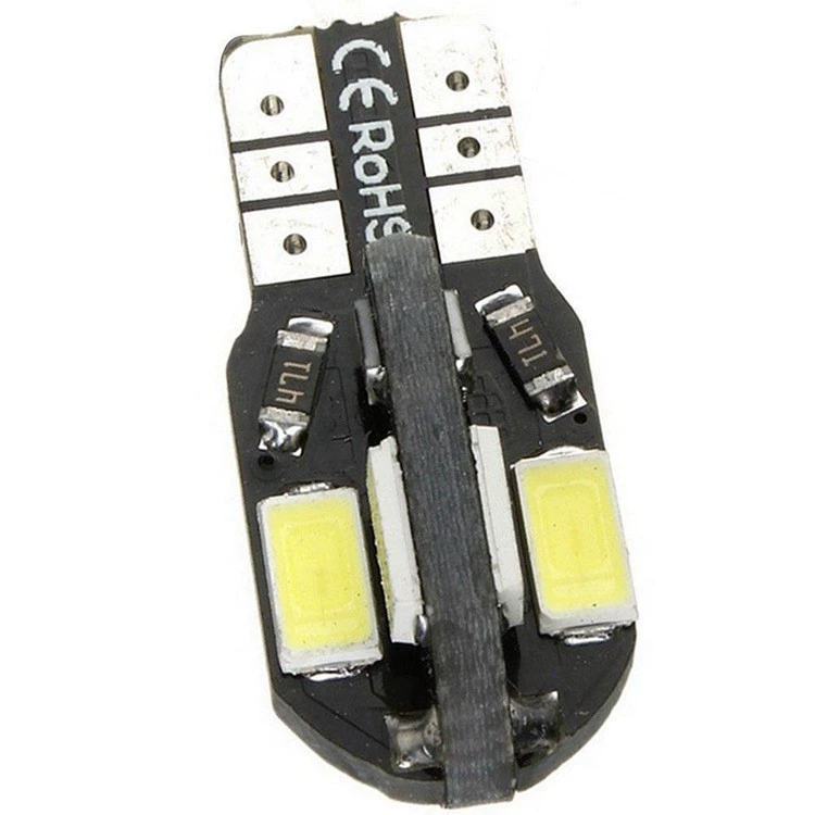Car LED T10 5630 8SMD decoding width light license plate light reading light license plate light W5W