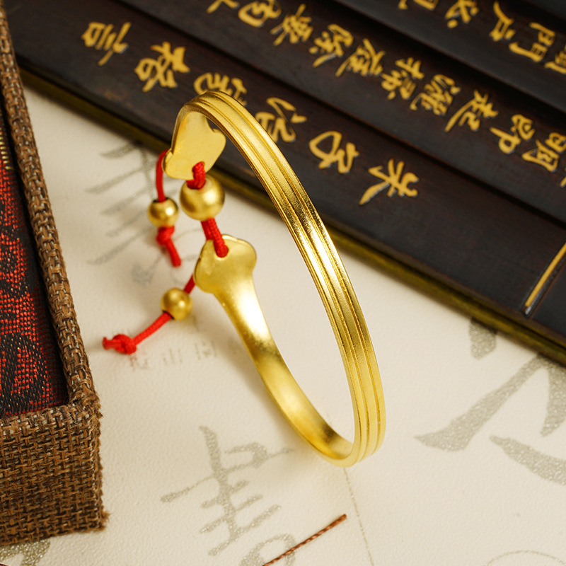 Anillo de oro Gufa Sha Ruyi pulsera cuerdas rojas cuentas de estilo chino fuente de joyería de moda nacional pulsera temperamento femenino universal