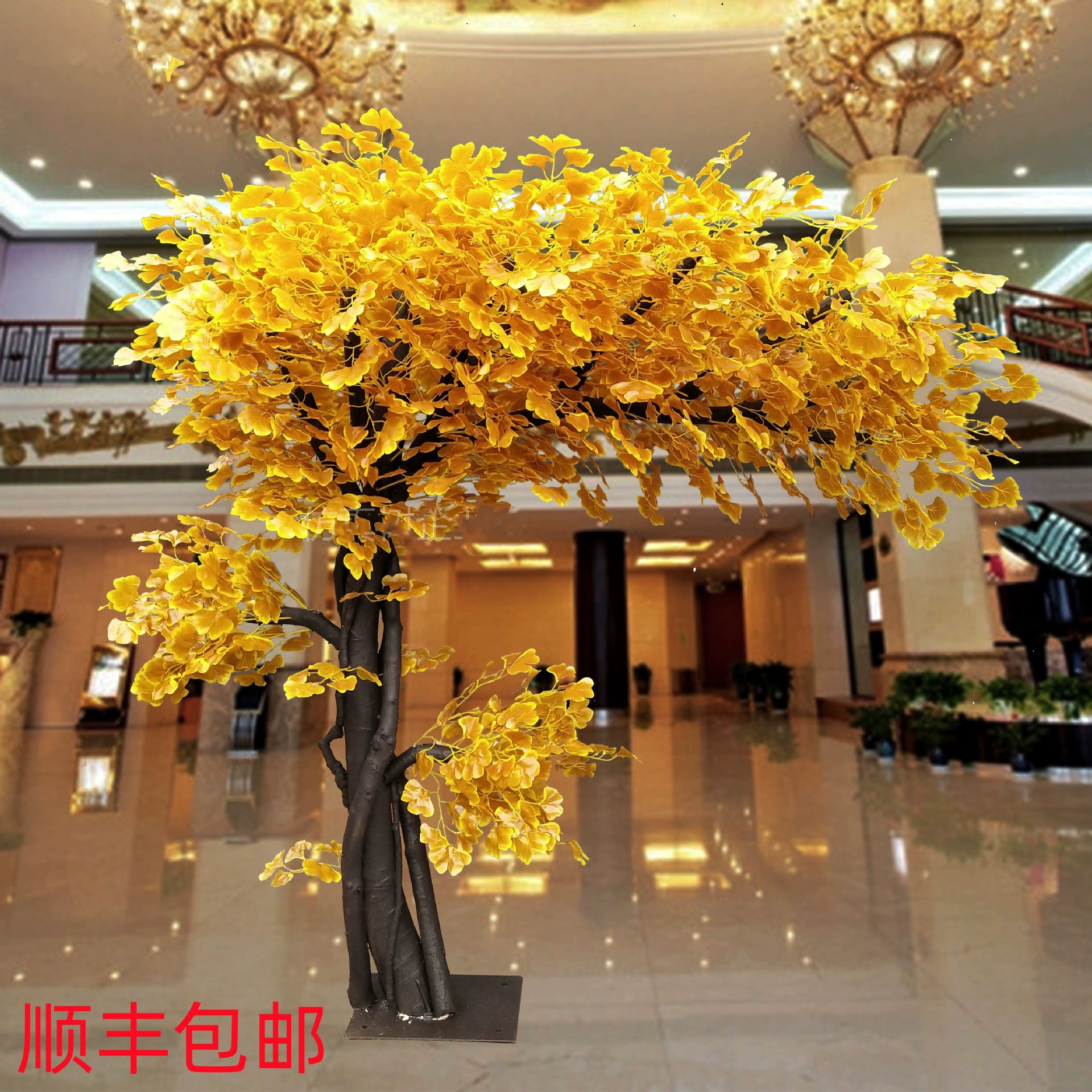 Моделирование дерева гинкго ложное дерево Крытый торговый центр украшения большое растение желание денежная корова золотое дерево Моделирование Banyan
