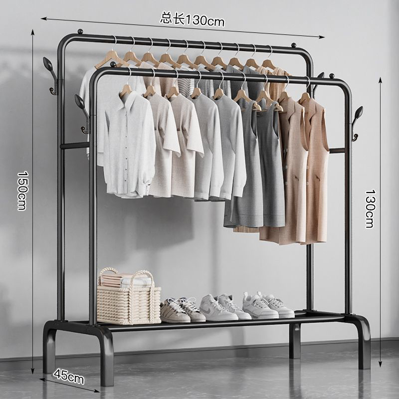 Tendedero, perchero de piso, vertical con rodillos, engrosamiento, perchero de ropa interior para el hogar, perchero de hierro para ropa