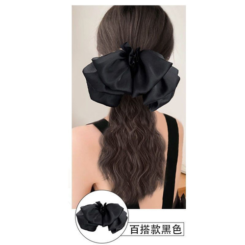 Kony wig ponytail female checkerboard bow clip natural sweet water ripple wig braid ponytail wholesale