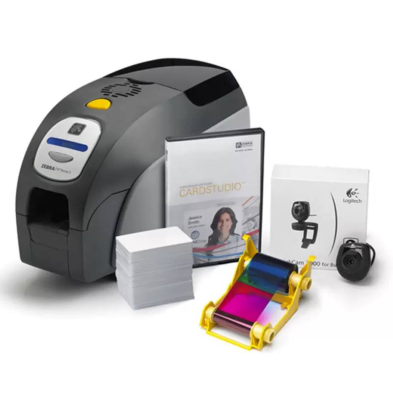 ZEBRA斑马ZXP series 3C彩色单面证卡打印机会员卡ID制卡机员工卡