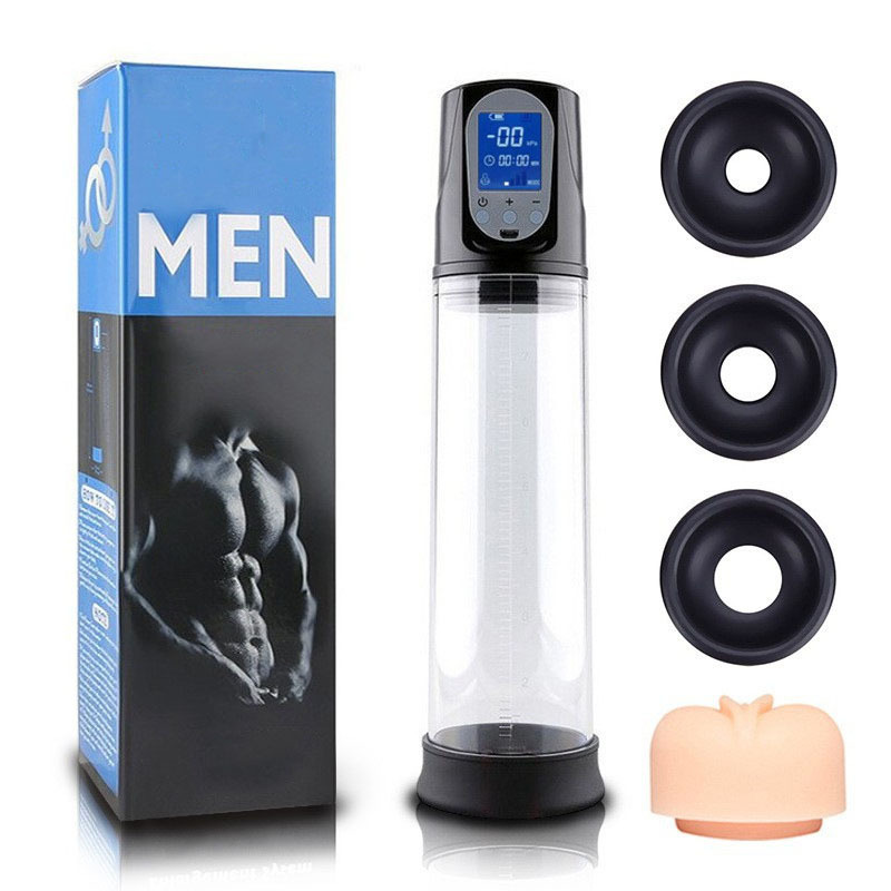 IPHISI LCD spa Taza eléctrica pene bomba masculina Ampliación de carga juguetes sexuales ejercitador juguetes adultos del sexo image 9