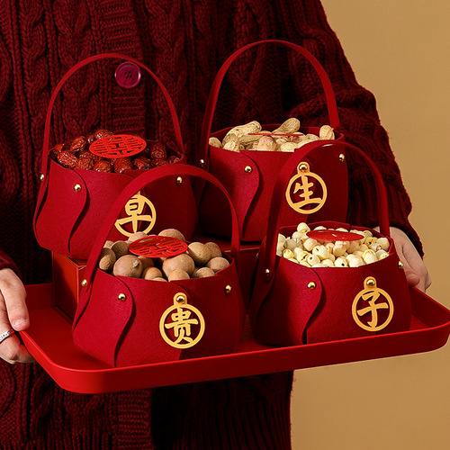 Early birth Takako mold engagement dry fruit combination basket wedding press bed ornaments wedding room layout wedding supplies collection