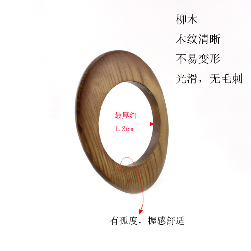 跨境新款鹅蛋形木提手欧美复古女士包包椭圆木质手挽高档柳木手把|undefined