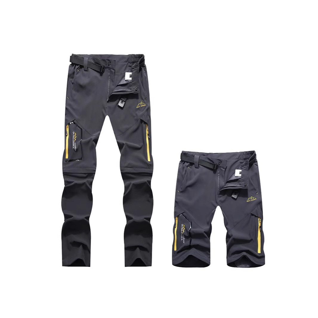 Cross-Border Detachable Spring and Autumn Casual Versatile Outdoor Elastic Quick-Dry Pants Two-Section Breathable Hiking Pants