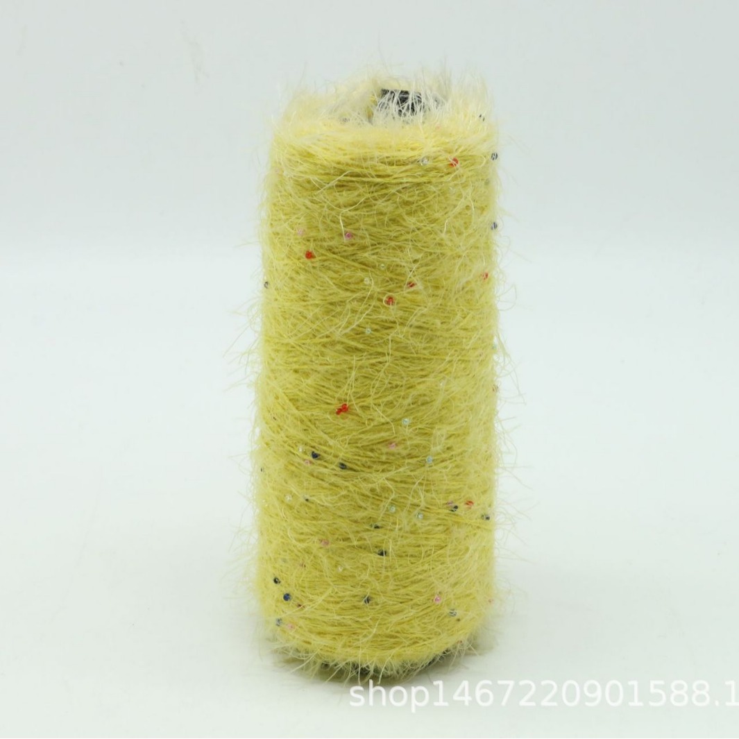 厂家直销 羽毛珠子纱 纯涤花式纱特种纱线