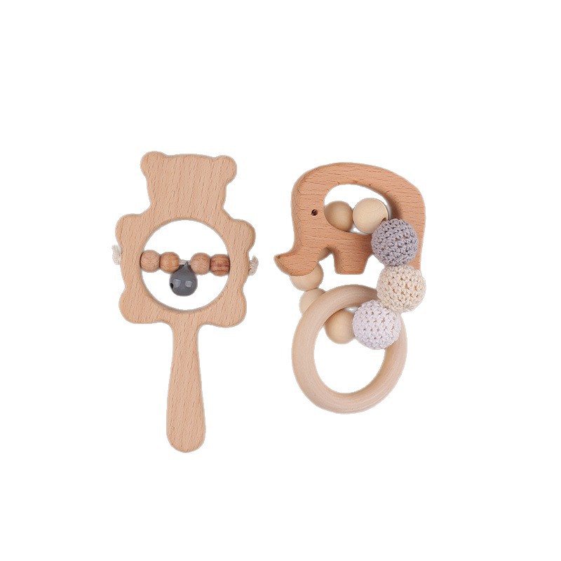 Amigo del medio ambiente pulsera animal de beech molar juguetes de silicona perlas de beech goma campana