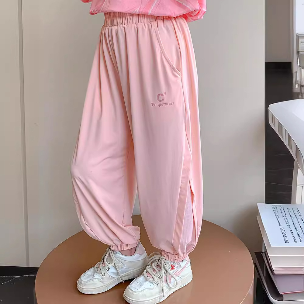 Sommer Mädchen Eisseide 2024 Neue Kleine und Mittlere Größe Mückenresistente Dünne Sonnencreme Schnelltrocknend Kindersport_voghion.com