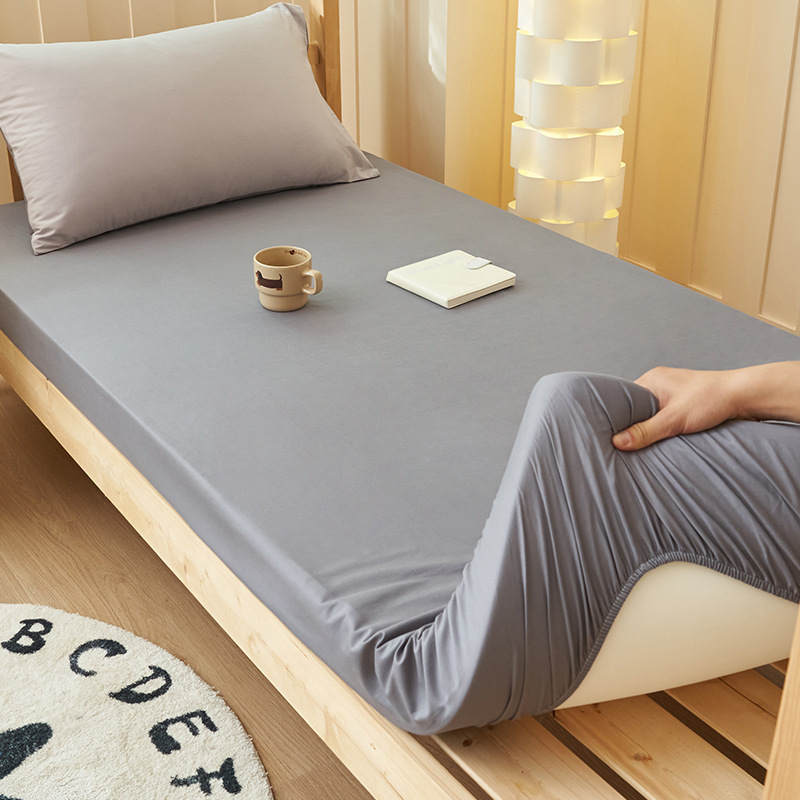 Sombrilla de cama de algodón de una sola pieza para dormitorio universitario 90x190 funda protectora de colchón de dormitorio individual funda de sábana de algodón
