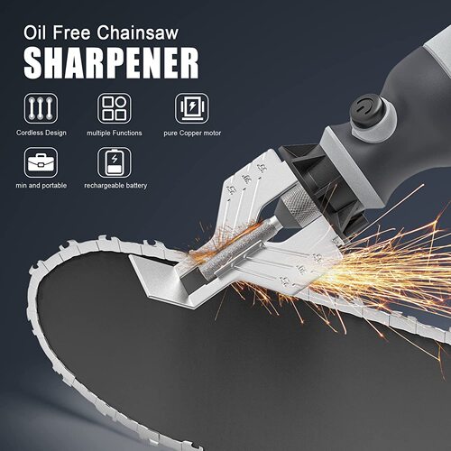 Cordless chainsaw sharpener, rechargeable grinder, chain saw, chain grinder, electric chain grinder, polishing tool