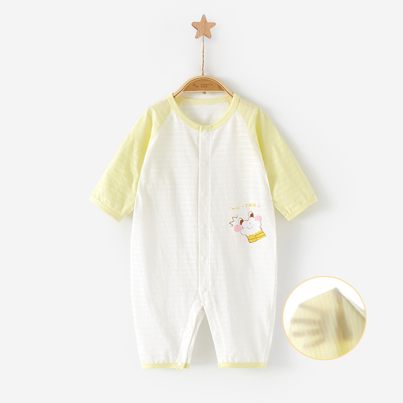 Mono de bebé para primavera y verano, de manga larga, fino, para aire acondicionado, ropa para recién nacidos, ropa de verano para niños pequeños, mono para bebés, niños y niñas. image 9