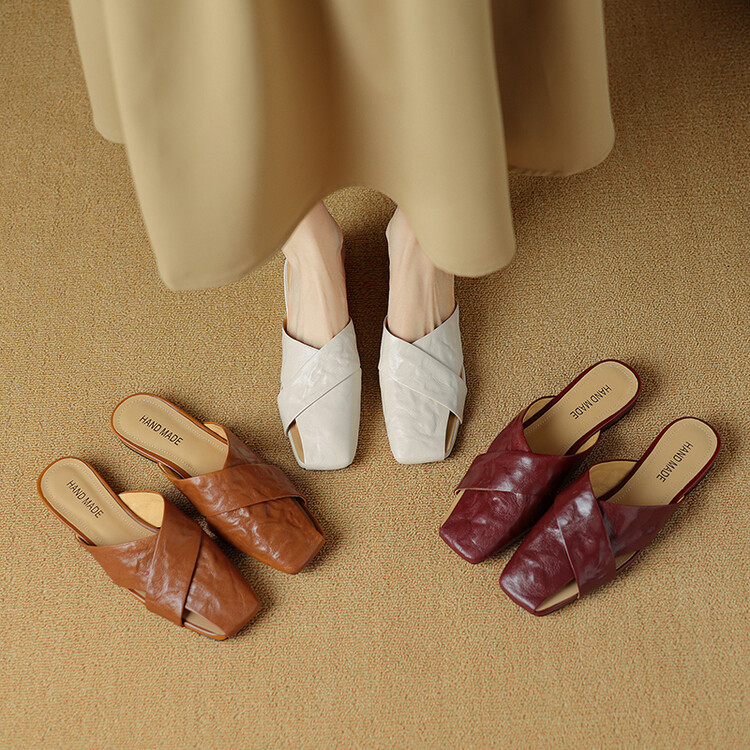 CHIKO Kenia Square Toe Block Heels Clogs/Mules Shoes