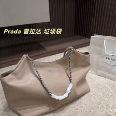 小香风垃圾袋包包女通勤托包单肩腋下链条包大容量水桶包流浪包
