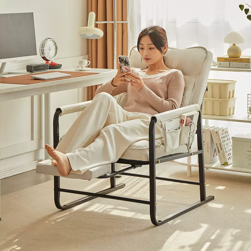 电脑椅午休折叠午休床办公室家用休闲办公两用椅可坐可躺沙发椅子