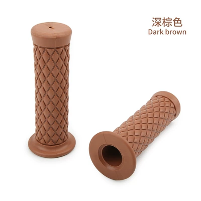 Accessories Refit Retro Handle: Motorcycle Safety Supplies - ling-shape-retro-handle-glue-no-hole-dark-brown