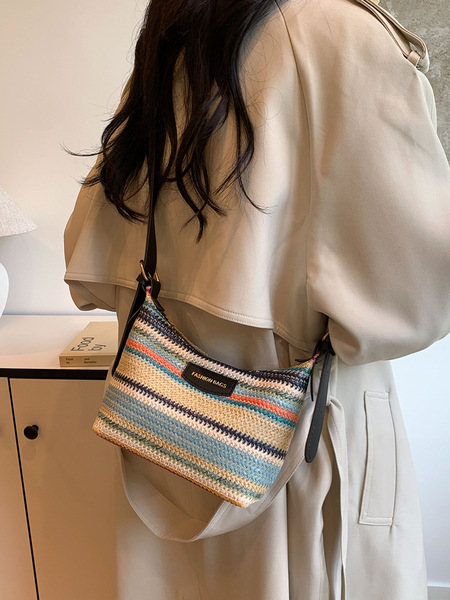 Summer woven underarm bag