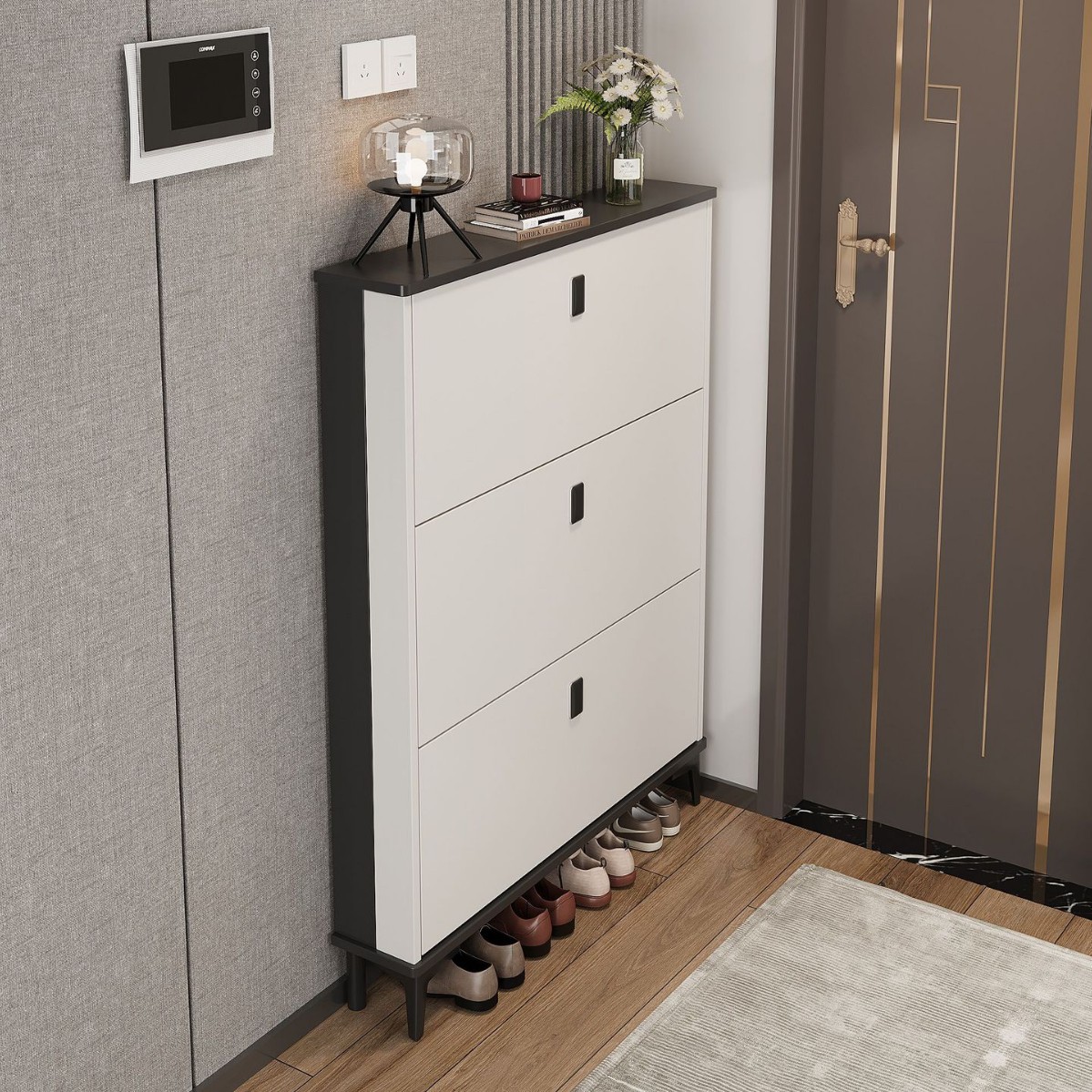 라이트 럭셔리 화이트 80*17*120 [싱글 레이어 슈즈]]