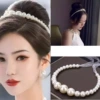 Headband for bride pearl