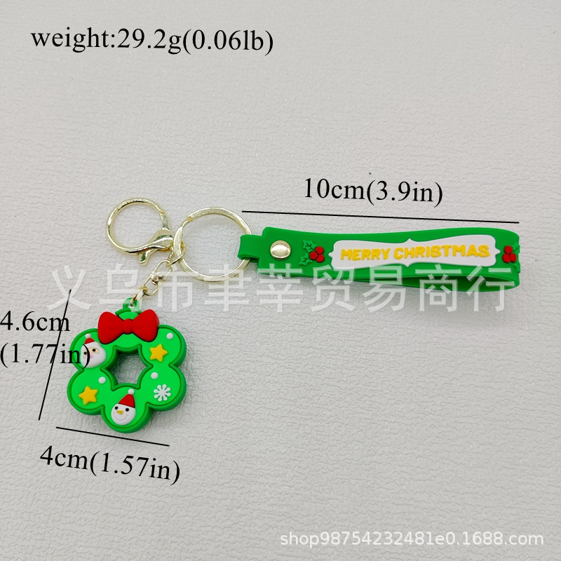 Nueva SERIE DE Navidad llavero colgante muñeco de nieve muñeca Santa Claus árbol de Navidad llavero accesorios al por mayor