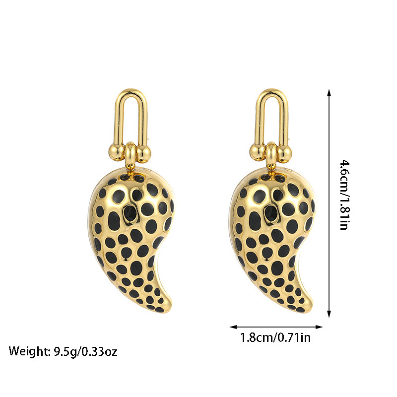 Enamel, Plating Design 1 Pair IG Style Water Droplets Enamel Plating Titanium Steel Drop Earrings