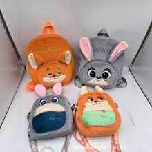 新款狐狸兔子毛绒包疯狂动物城朱迪尼克卡通背包大容量双肩包抓机