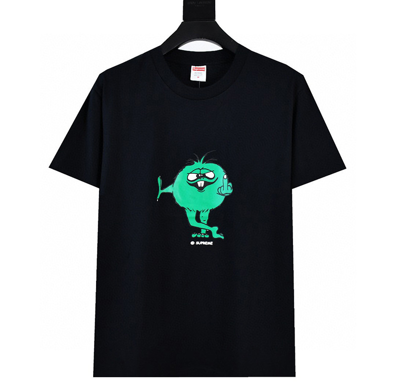 ヘビーウェイトクロスボーダー アメリカンファッション Supreme レタープリント Tシャツ BOX ラウンドネック 半袖 メンズ レディース ゆったり カジュアル Tシャツ 男女兼用