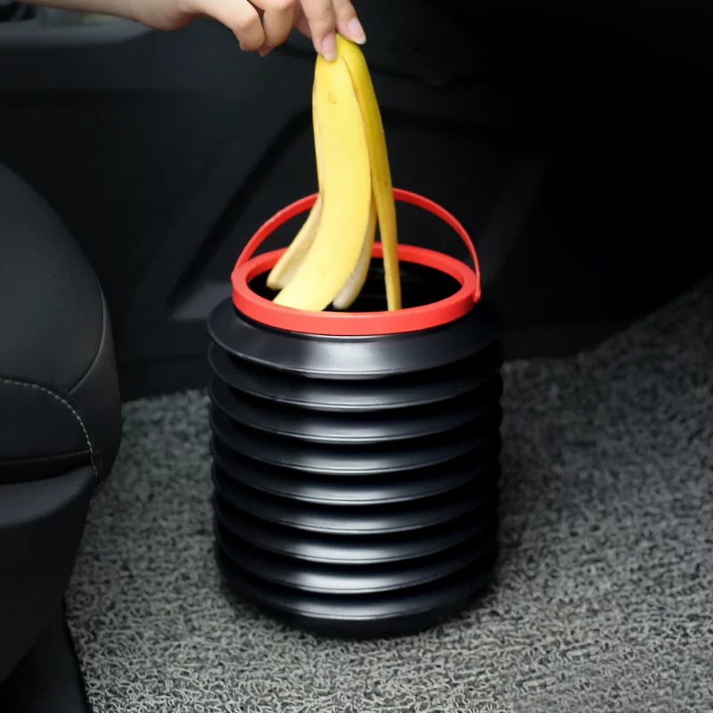 Garbage can, folding telescopic garbage bag for car, small umbrella, durable storage system
