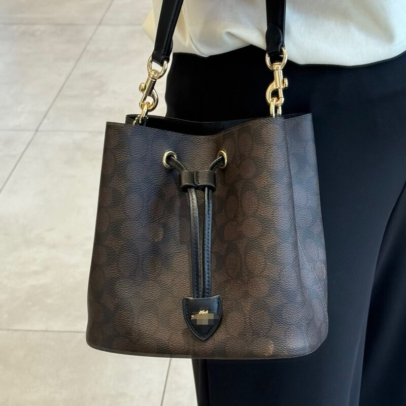 C Brand 25 New Model Rowan Fortune Bucket Bag Vintage Monogram Drawstring Tote Bag Single Shoulder Handbag Underarm Women's Bag C Brand 25 New Model Rowan Fortune Bucket Bag Vintage Monogram Drawstring Tote Bag Single Shoulder Handbag Underarm Women's Bag
