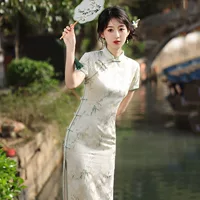Новый китайский Cheongsam 2025 новый улучшенный молодой молодой девушки ретро китайский стиль