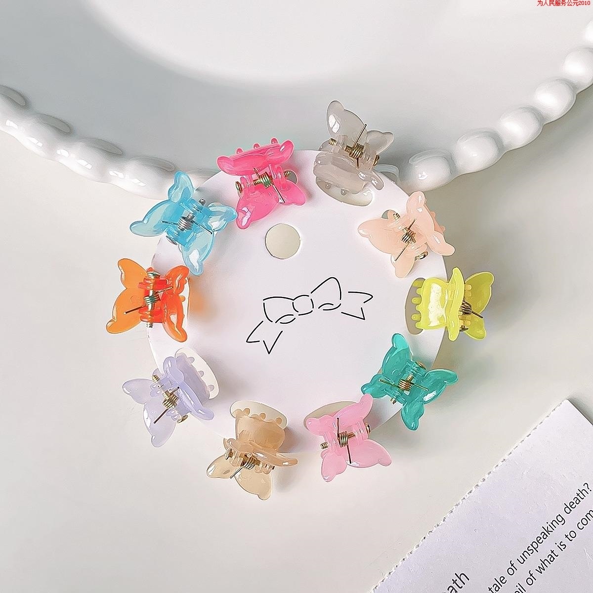 10 unids lindo jalea color agarre pequeño tamaño mini flequillo clip pelo agarre dulce chica horquilla clip lateral accesorios