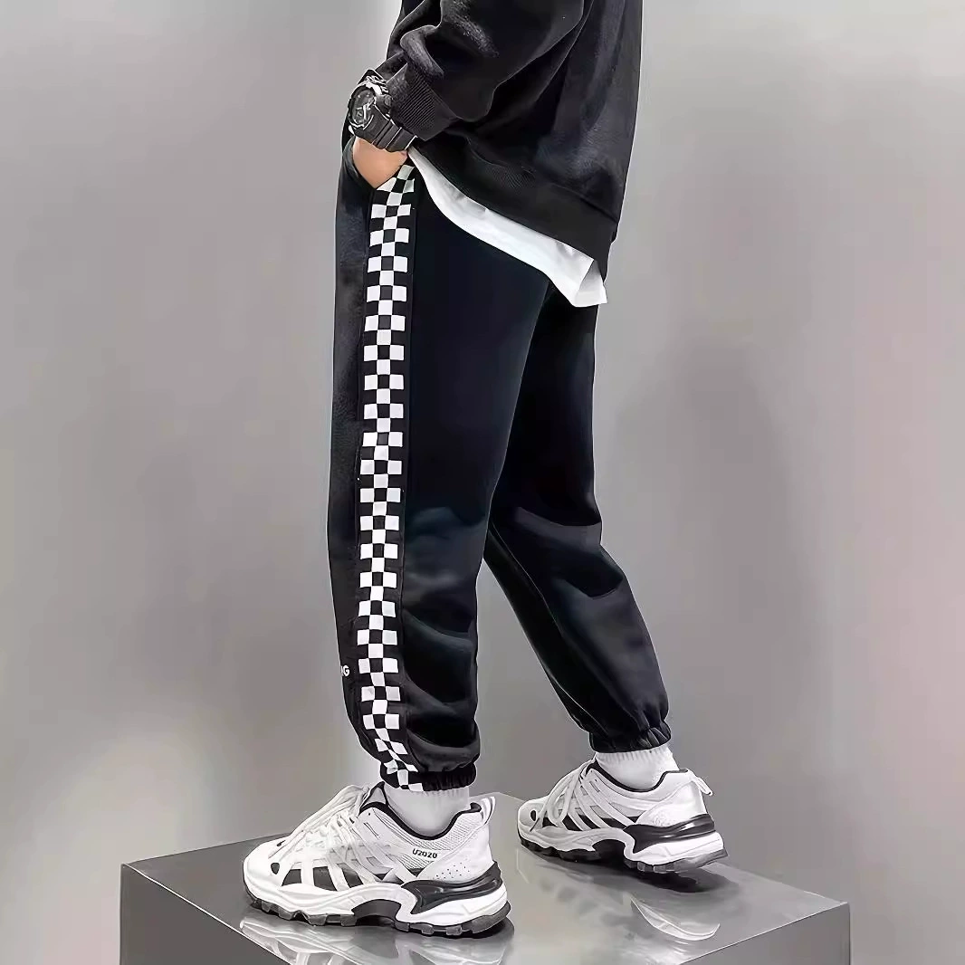 Children's autumn trousers for boys, mosaic, for teenagers