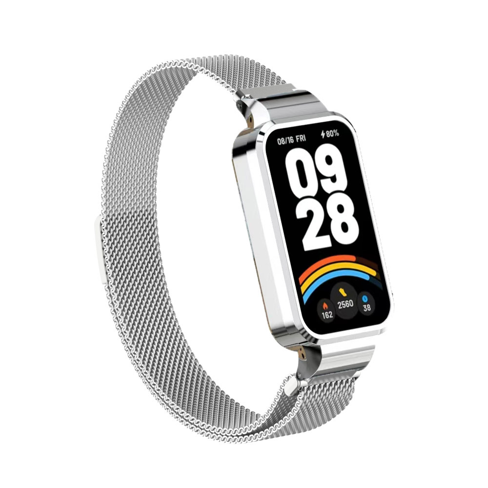 Aplicable Redmi Band 3 Correa de metal Band Xiaomi Band 9Active Pulsera de acero inoxidable Milan Magnetic 2