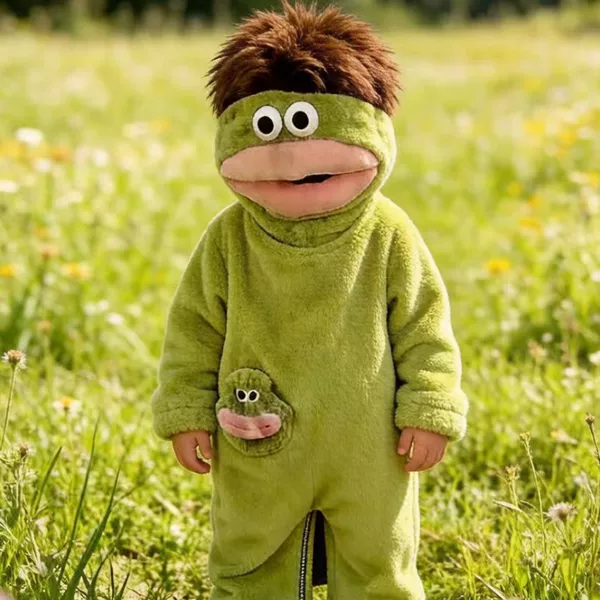 Big Mouth Monster Children's One-Piece Pajamas, Amazon's Best-Selling, Fleece-Lined, Thickened, Warm, Ugly-Cute, Wearable Sleepwear, In-Stock Wholesale