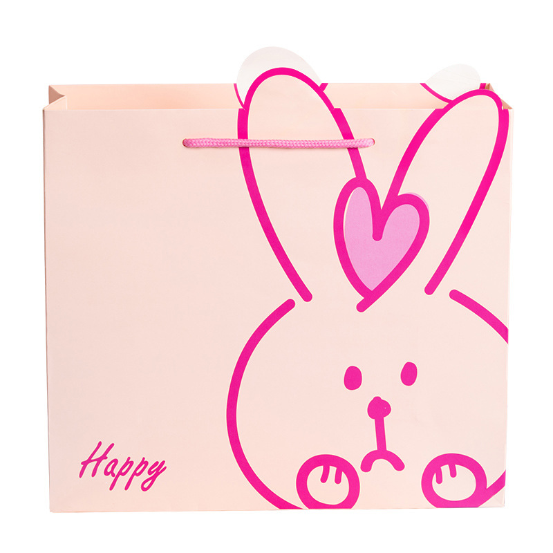 兔子生日回礼袋宝周岁满月礼品袋六一儿童节礼物袋手提袋伴手礼袋