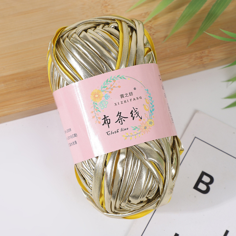 金属模造布条線DIYカラー手編み材料バッグ|undefined