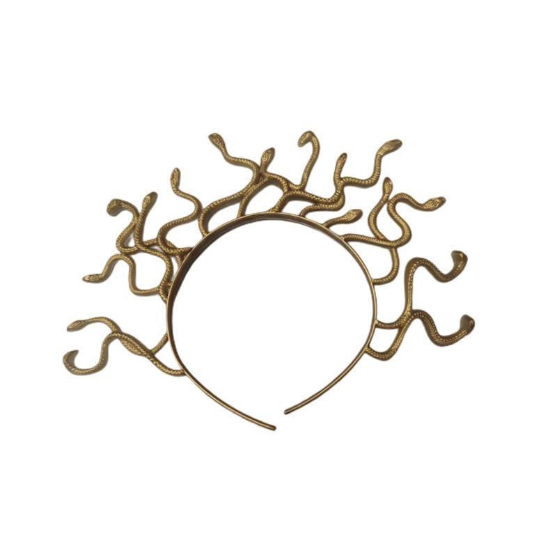 COS simulación en forma de serpiente divertido vestir accesorios de carnaval Medusa Halloween scary Banshee exagerado horror tocado