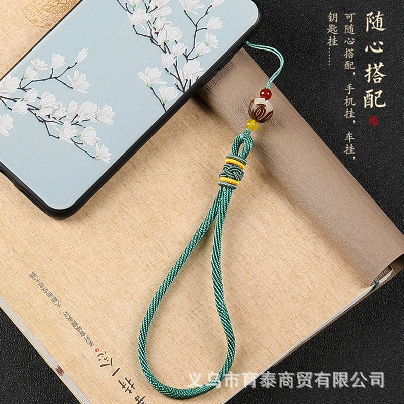 Оптовая продажа: подвеска ручной работы из веревки, китайский узел, брелок-шнурок, винтажное украшение из бодхи для рукоделия, подвесное украшение