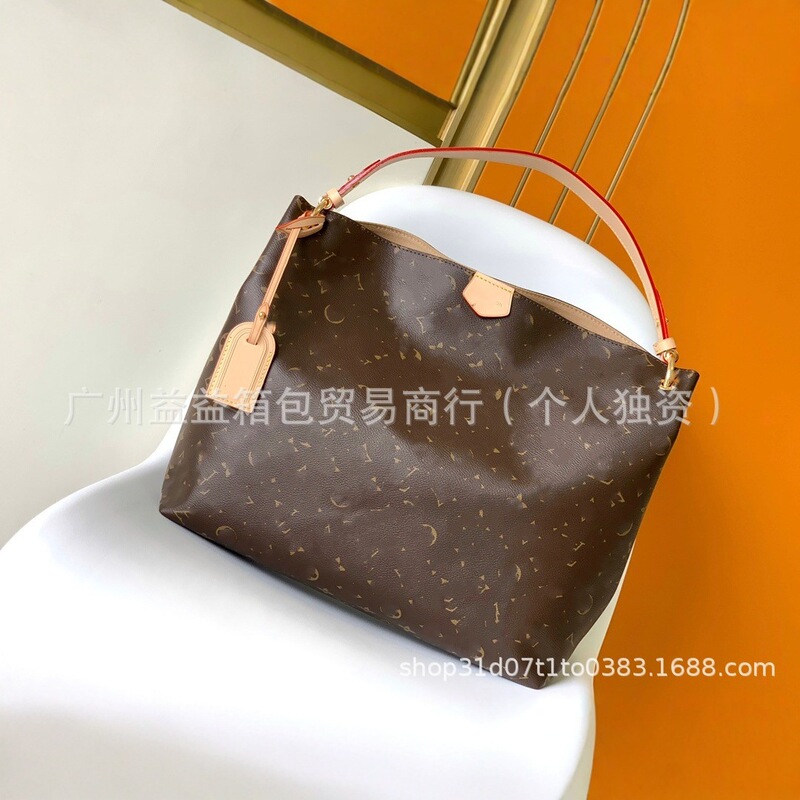 Classic Foreign Trade Women's Vintage Handbag Genuine Leather White Checkered Shoulder Crossbody Large Capacity Fashion Versatile