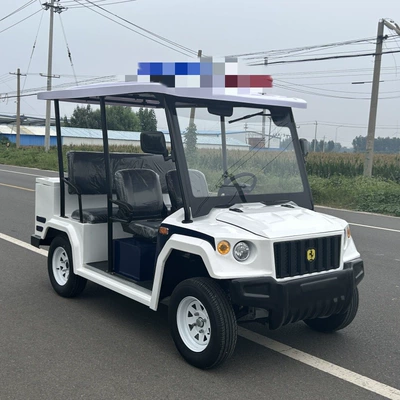 Elektrikli qolf avtomobilləri Four-Wheel Patrol Park School Factory
